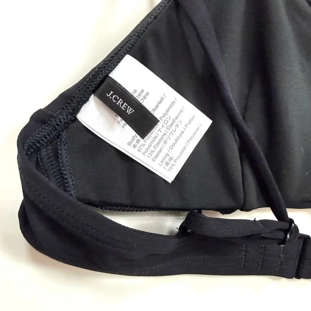 J. Crew French Bikini Top in Black - Picture 3 of 4